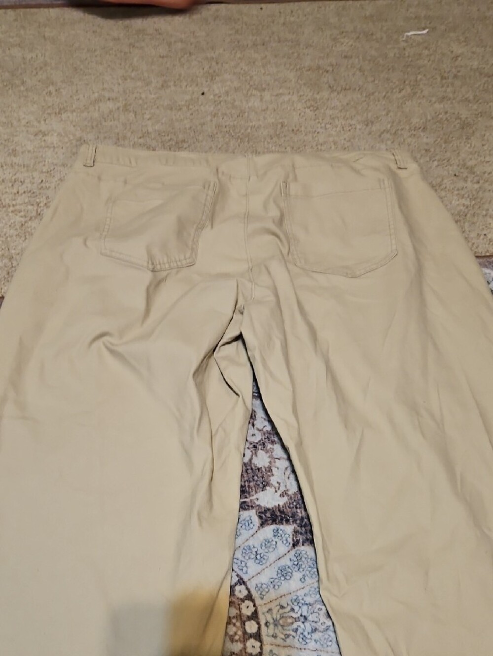 Old Navy Beige Cropped Wide Leg Chino Pants - Picture 4 of 6